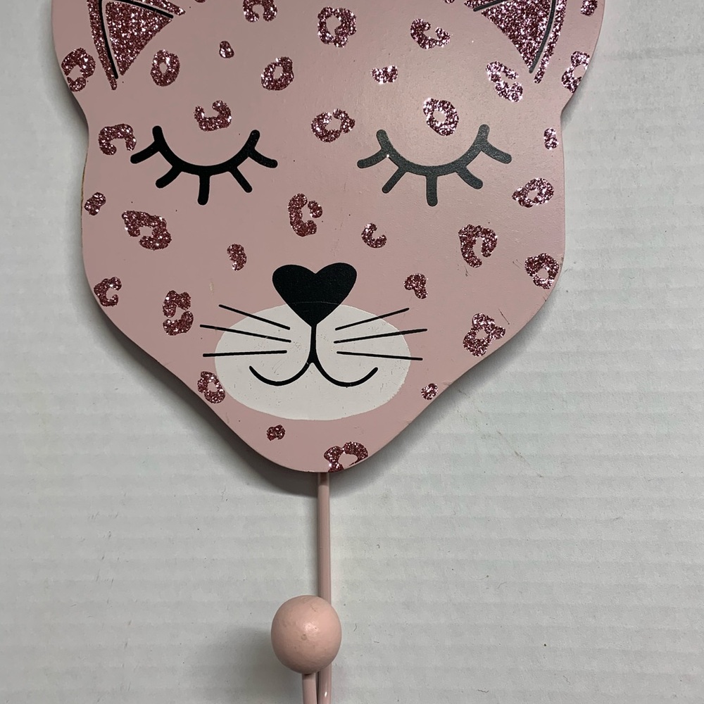 Pink Leopard Wall Hook for Kids